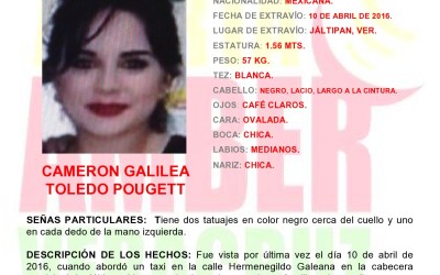 Activan Alerta Amber por desaparición de menor de 16 años, en Jáltipan