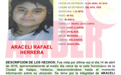 Activan Alerta Amber por desaparición de menor de 14 años, en Xalapa