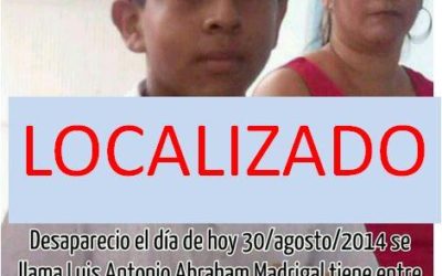 URGENTE MENOR DESAPARECIDO