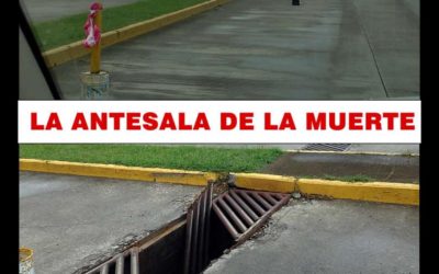 COLADERA COLAPSADA PODRÍA OCASIONAR UN FATAL ACCIDENTE