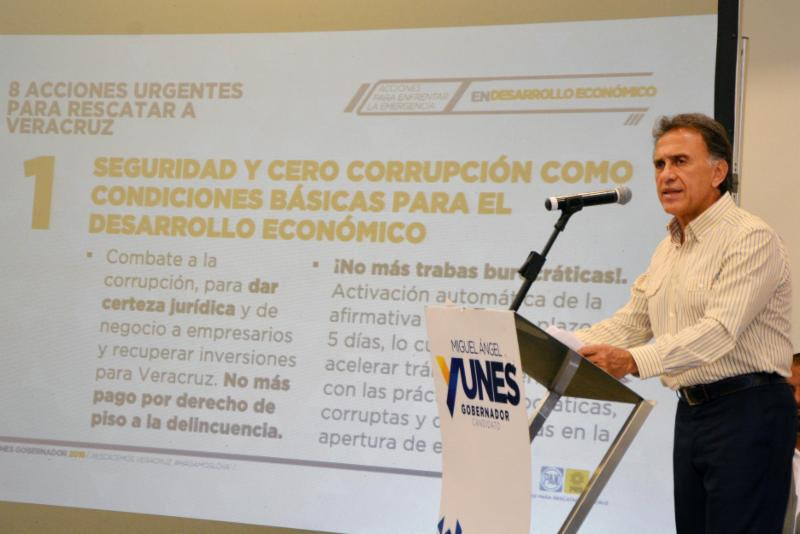 Reactivaré la inversión y el empleo en mi gobierno: Miguel Ángel Yunes Linares