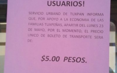 BAJA TARIFA DEL TRANSPORTE URBANO