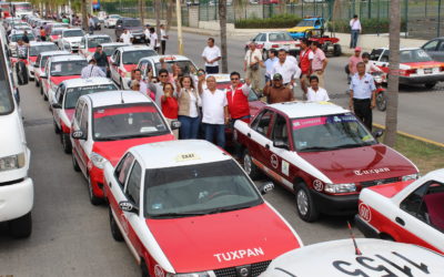Transportistas con Héctor Yunes y Michelle Gustin