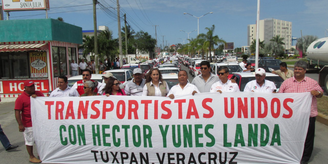 Transportistas manifiestan su apoyo a la coalición «Para mejorar Veracruz»