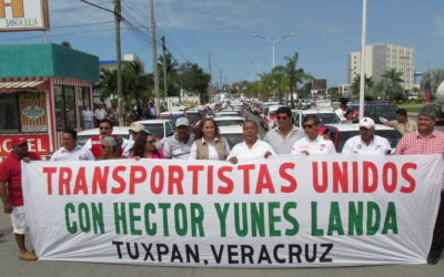 Transportistas manifiestan su apoyo a la coalición «Para mejorar Veracruz»