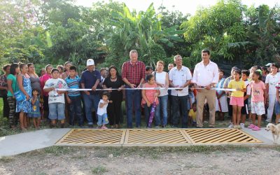 Inauguran drenes pluviales en Los Mangos