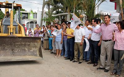 Se sigue construyendo el progreso en Tuxpan con más pavimentaciones