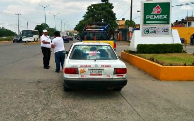 Despliegan Operativo Cero Tolerancia a taxista que realizan servicio colectivo