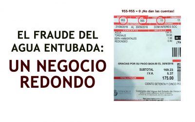 EL FRAUDE DEL AGUA ENTUBADA: UN NEGOCIO REDONDO