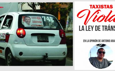 Taxistas Violan la Ley de Tránsito