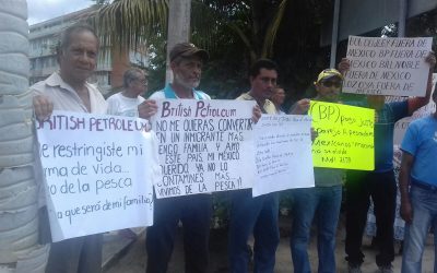 Pescadores se manifestaron en contra de British Petroleum