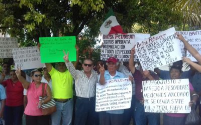 Nuevamente se manifiestan pescadores en contra de BP