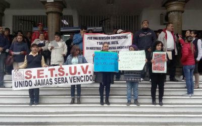 Se manifiestan integrantes del SETSUV