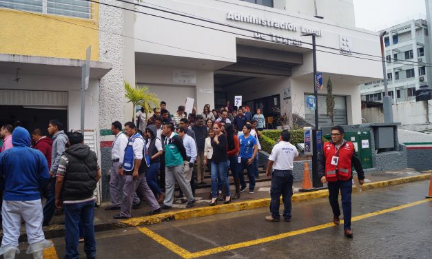 Efectúan Simulacro de Sismo en el SAT