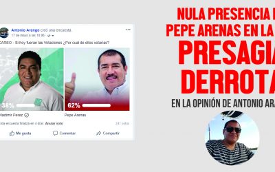 NULA PRESENCIA DE PEPE ARENAS EN LA RED PRESAGIA DERROTA