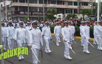 Desfile del 16 de Septiembre en Tuxpan Sin Incidentes