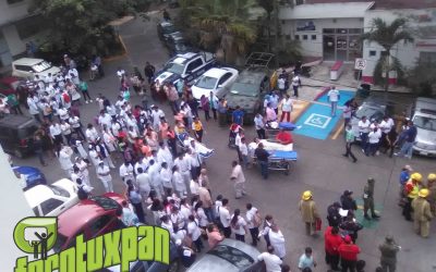 Simulacro de Sismo e Incendio en Hospital Civil de Tuxpan
