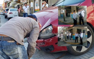 Genaro Ibañez involucrado en aparatoso choque en el centro de Tuxpan
