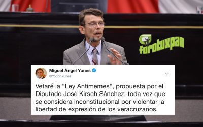 Vetará el Gobernador Yunes la “Ley Antimemes», propuesta por el Diputado José Kirsch Sánchez
