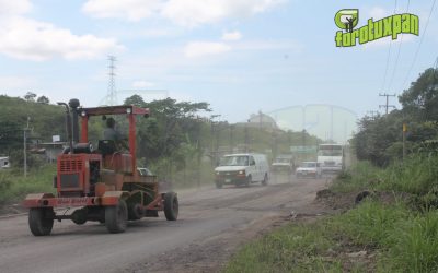 Comienza Reparación de Carretera en la Salida a Tampico