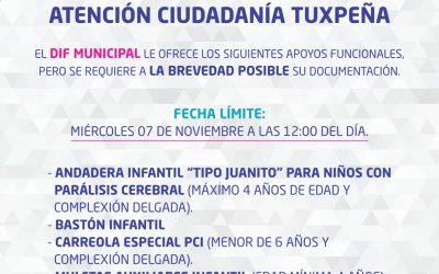 DIF Tuxpan Ofrece Apoyos Funcionales