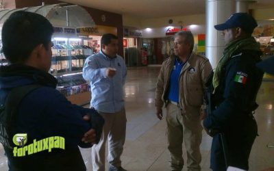 Reportan fuga de Gas en Plaza Crystal