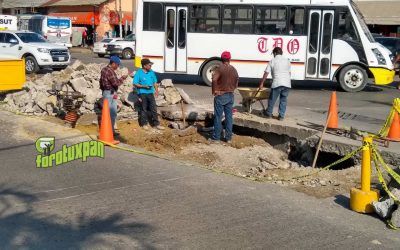 Drenaje fracturado provocó socavón en la avenida Independencia