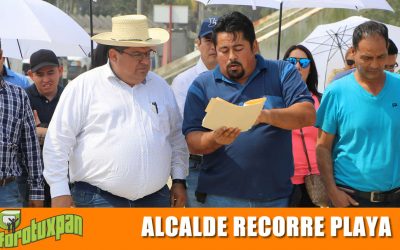 Alcalde recorre playa para aplicar acciones