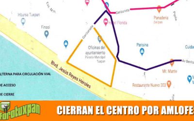 Cierre de calles por la visita del Presidente de México