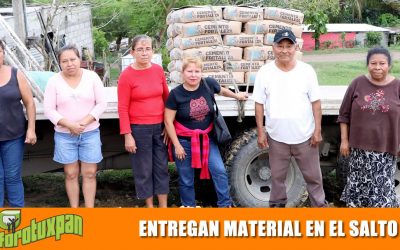 Entrega Gobierno Municipal material para construcción en la comunidad El Salto