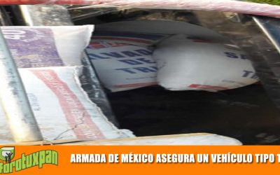 ARMADA DE MÉXICO ASEGURÓ UN VEHÍCULO TIPO TORTON