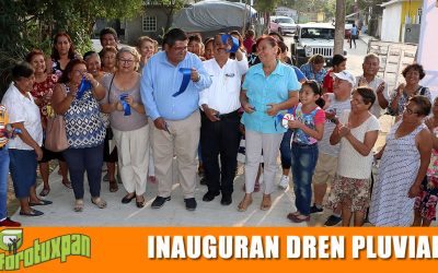 Inauguración de dren pluvial y se anuncia segunda etapa