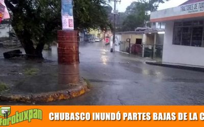 CHUBASCO INUNDÓ PARTES BAJAS DE LA CIUDAD