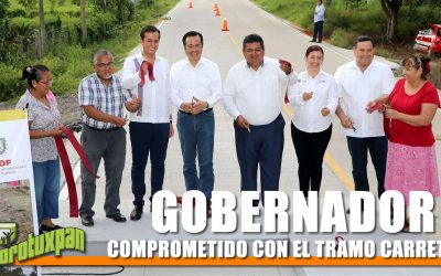 GOBERNADOR SE COMPROMETE A CONCLUIR LOS 5 KM DE LA TUXPAN-CAZONES