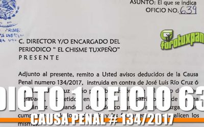 EDICTO OFICIO 639 CAUSA PENAL 134/2017