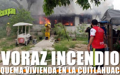 Voraz Incendio Quema Vivienda en la Cuitláhuac