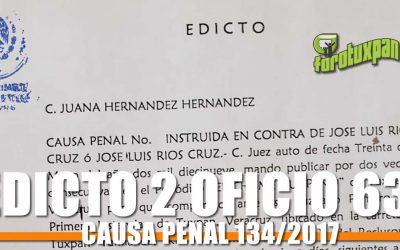EDICTO 2 OFICIO 639 CAUSA PENAL 134/2017