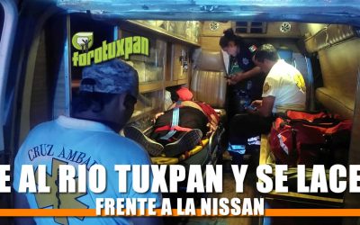 Cae al Río Tuxpan y se lacera