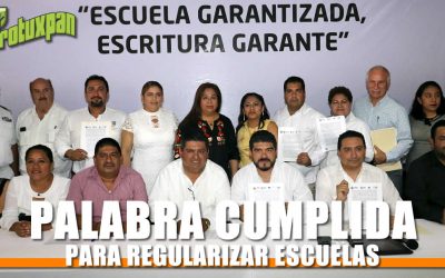 Palabra cumplida para regularizar escuelas
