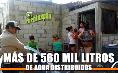 Más de 560 mil litros de agua distribuidos