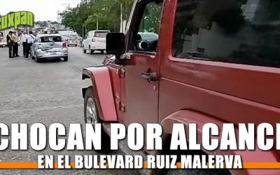 Chocan por alcance en el Bulevard Maples Arce