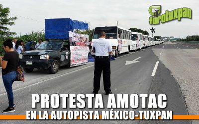 Protesta AMOTAC en la autopista