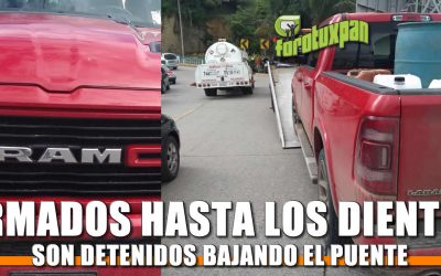 Armados hasta los dientes son detenidos bajando el puente