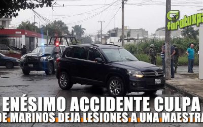 ENÉSIMO ACCIDENTE CULPA DE MARINOS DEJA LESIONES A UNA MAESTRA