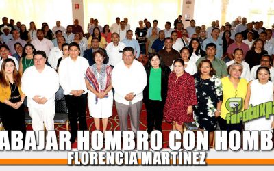 Trabajar hombro con hombro en el buen manejo de los recursos públicos: Florencia Martínez