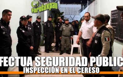 Efectúa Seguridad Pública inspección en CERESO de Tuxpan