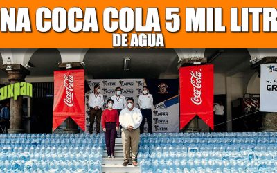 Dona Coca cola 5 mil litros de agua