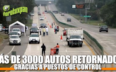 Más de 3 mil autos retornados, gracias a puestos de control