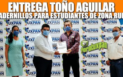 Entrega Toño Aguilar Cuadernillos de estudios para los niños de zona rural y urbana.