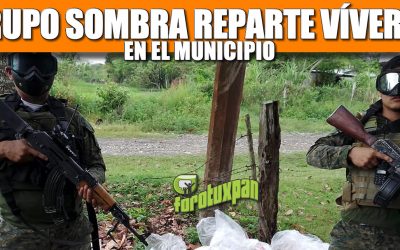 Grupo SOMBRA reparte víveres en el municipio